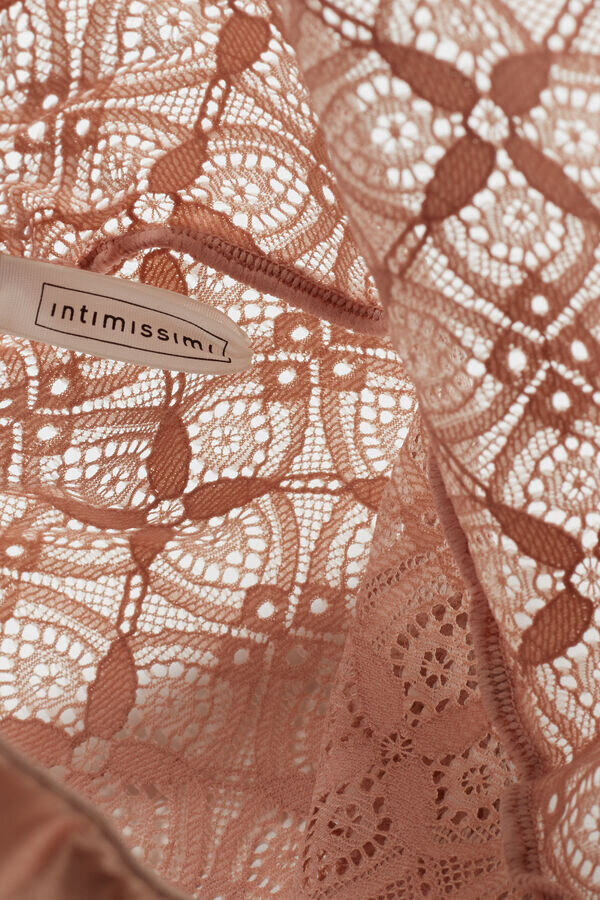 Bikinitruser i blonder og silke Bikinitruser i blonder og silke