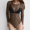 Flirt Fearlessly langermet Lace Bodysuit