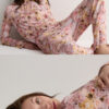 Fresh Bamboo lang pyjamas med blomstertrykk