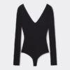 Fresh Bamboo langermet bodysuit med dyp V-hals