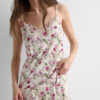 Kort pyjamas i superfin bomull med Pretty Flowers-trykk og camisole