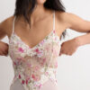 Lace Bodysuit i tyll og blonder med Pretty Flowers-trykk