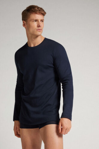 Langermet topp i varm bomull