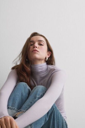 Modal Cashmere Ultralett topp med høy hals