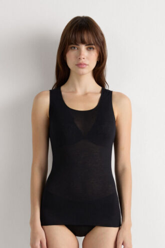 Modal Cashmere Ultralight Wide-Shoulder Top