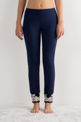 Pretty Flowers modalbukser i full lengde med mansjetter