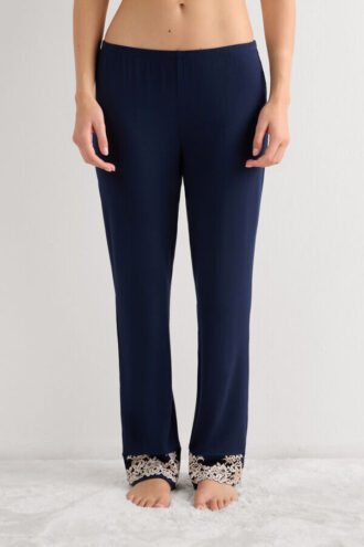 Pretty Flowers Ruffled Full Length Modal Pants