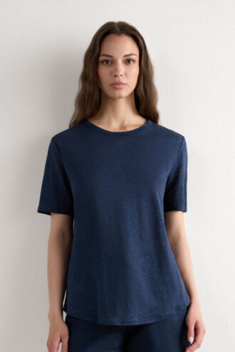 Pure Linen Short Sleeve Top i lin