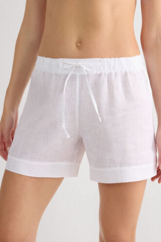 Pure Linen Shorts i lin