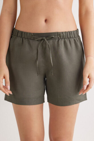 Pure Linen Shorts i lin