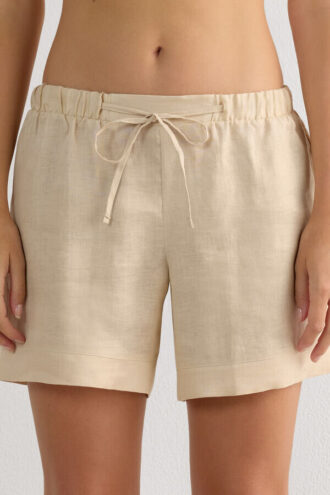 Pure Linen Shorts i lin