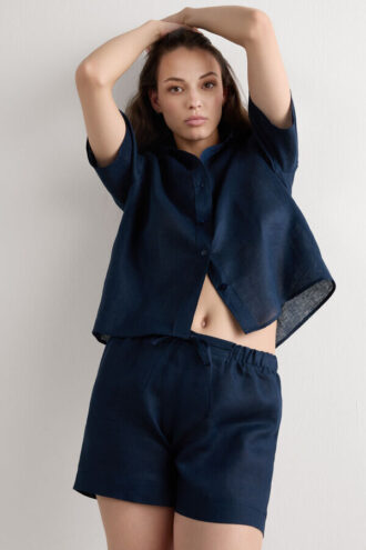 Pure Linen Shorts i lin