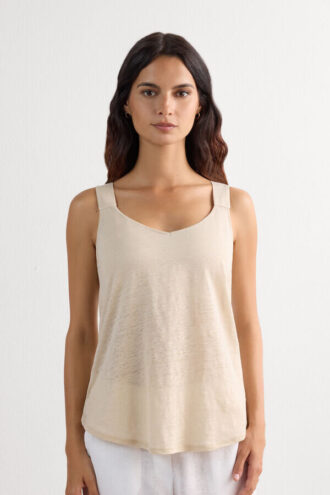 Pure Linen Tank Top i lin