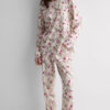 Pyjamas i full lengde i superfin bomull med Pretty Flowers-trykk