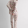 Pyjamas i full lengde i superfin bomull med Pretty Flowers-trykk