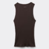 Ribbet tank-top i superior bomull