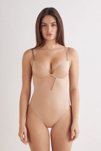 Sexy bodysuit med åpen rygg i Ultralight Microfiber