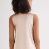 Silke-tank-top med V-hals