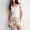 Silkeshorts med Pretty Flowers-trykk