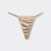Silky Flowers silke- og blonder-Thong-stringtruse