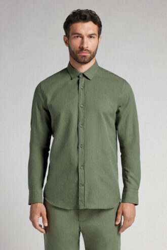 Skjorte i lin og bomull