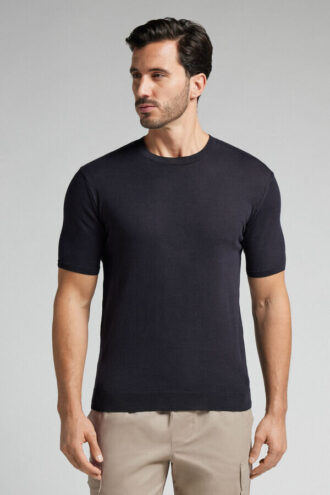 Slub Cotton Knit T-skjorte
