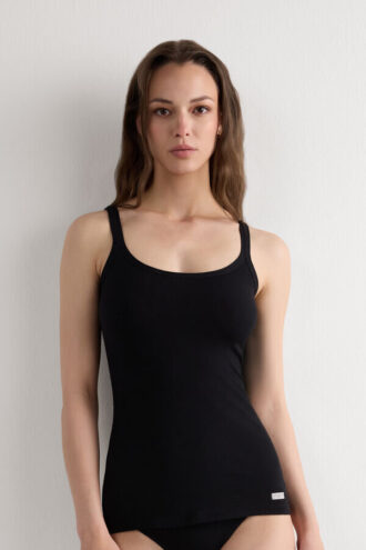 Spaghettistropp-top i bomull