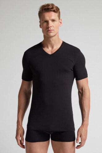 Stretch Superior Cotton V-Neck T-Shirt