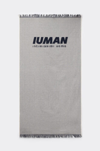 Stripet badehåndkle