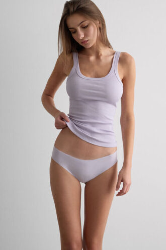 Topp av overlegen bomull med racerrygg