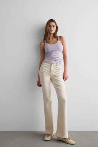 Topp av overlegen bomull med racerrygg