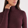 Turtleneck-top i modal light med kashmirlamé