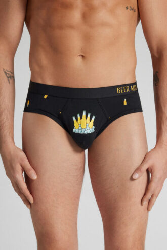 Underbukser i ølflaske-mønster av førsteklasses bomull